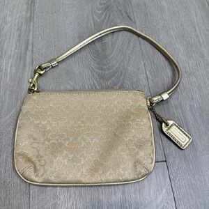 Coach Metallic Gold Wristlet